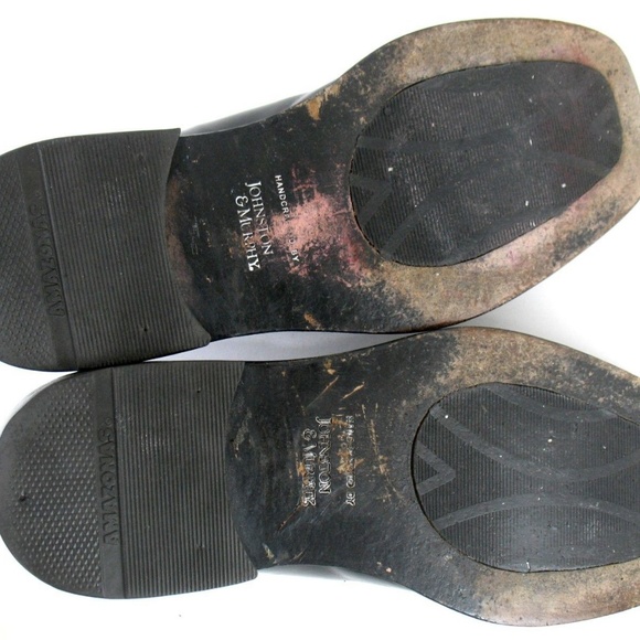 Johnston & Murphy Black Loafers with Silver Buckle size 9 - Picture 8 of 8